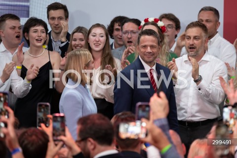  01.06.2025 WARSZAWA<br />
WYBORY PREZYDENCKIE 2025<br />
DRUGA TURA WYBOROW PREZYDENCKICH<br />
WIECZOR WYBORCZY RAFALA TRZASKOWSKIEGO<br />
N/Z MALGORZATA TRZASKOWSKA RAFAL TRZASKOWSKI<br />
FOT. MARCIN BANASZKIEWICZ/FOTONEWS  