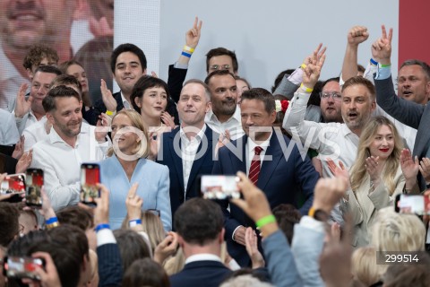  01.06.2025 WARSZAWA<br />
WYBORY PREZYDENCKIE 2025<br />
DRUGA TURA WYBOROW PREZYDENCKICH<br />
WIECZOR WYBORCZY RAFALA TRZASKOWSKIEGO<br />
N/Z MALGORZATA TRZASKOWSKA RAFAL TRZASKOWSKI<br />
FOT. MARCIN BANASZKIEWICZ/FOTONEWS  