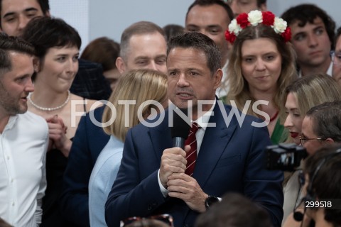  01.06.2025 WARSZAWA<br />
WYBORY PREZYDENCKIE 2025<br />
DRUGA TURA WYBOROW PREZYDENCKICH<br />
WIECZOR WYBORCZY RAFALA TRZASKOWSKIEGO<br />
N/Z RAFAL TRZASKOWSKI<br />
FOT. MARCIN BANASZKIEWICZ/FOTONEWS  