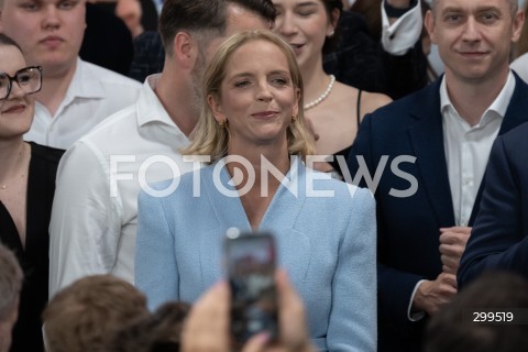  01.06.2025 WARSZAWA<br />
WYBORY PREZYDENCKIE 2025<br />
DRUGA TURA WYBOROW PREZYDENCKICH<br />
WIECZOR WYBORCZY RAFALA TRZASKOWSKIEGO<br />
N/Z MALGORZATA TRZASKOWSKA<br />
FOT. MARCIN BANASZKIEWICZ/FOTONEWS  