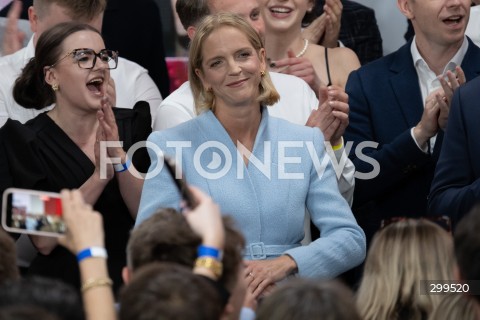  01.06.2025 WARSZAWA<br />
WYBORY PREZYDENCKIE 2025<br />
DRUGA TURA WYBOROW PREZYDENCKICH<br />
WIECZOR WYBORCZY RAFALA TRZASKOWSKIEGO<br />
N/Z MALGORZATA TRZASKOWSKA<br />
FOT. MARCIN BANASZKIEWICZ/FOTONEWS  