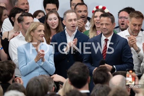  01.06.2025 WARSZAWA<br />
WYBORY PREZYDENCKIE 2025<br />
DRUGA TURA WYBOROW PREZYDENCKICH<br />
WIECZOR WYBORCZY RAFALA TRZASKOWSKIEGO<br />
N/Z MALGORZATA TRZASKOWSKA RAFAL TRZASKOWSKI<br />
FOT. MARCIN BANASZKIEWICZ/FOTONEWS  