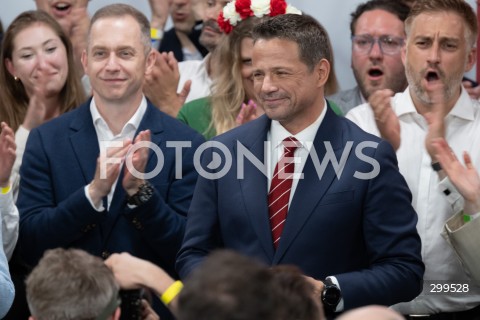  01.06.2025 WARSZAWA<br />
WYBORY PREZYDENCKIE 2025<br />
DRUGA TURA WYBOROW PREZYDENCKICH<br />
WIECZOR WYBORCZY RAFALA TRZASKOWSKIEGO<br />
N/Z RAFAL TRZASKOWSKI<br />
FOT. MARCIN BANASZKIEWICZ/FOTONEWS  
