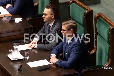  03.06.2025 WARSZAWA<br />
36. POSIEDZENIE SEJMU X KADENCJI<br />
N/Z ADRIAN WITCZAK PATRYK JASKULSKI<br />
FOT. ANTONI BYSZEWSKI/FOTONEWS 