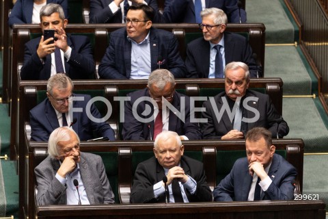  03.06.2025 WARSZAWA<br />
36. POSIEDZENIE SEJMU X KADENCJI<br />
N/Z RYSZARD TERLECKI JAROSLAW KACZYNSKI MARIUSZ BLASZCZAK<br />
FOT. ANTONI BYSZEWSKI/FOTONEWS 
