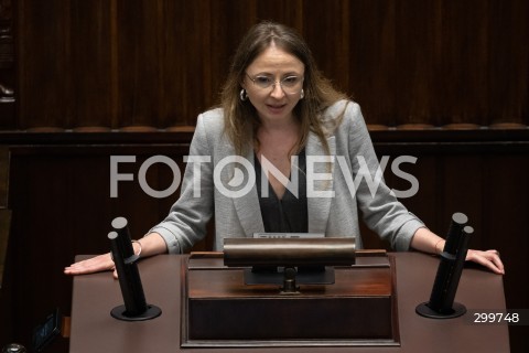  04.06.2025 WARSZAWA<br />
POSIEDZENIE SEJMU RP<br />
N/Z AGNIESZKA DZIEMIANOWICZ BAK<br />
FOT. MARCIN BANASZKIEWICZ/FOTONEWS  
