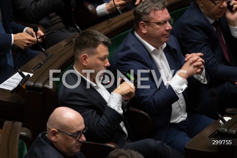  04.06.2025 WARSZAWA<br />
POSIEDZENIE SEJMU RP<br />
N/Z SLAWOMIR MENTZEN MICHAL WOJCIK<br />
FOT. MARCIN BANASZKIEWICZ/FOTONEWS  