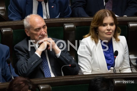  04.06.2025 WARSZAWA<br />
POSIEDZENIE SEJMU RP<br />
N/Z ANTONI MACIEREWICZ ANNA KRUPKA<br />
FOT. MARCIN BANASZKIEWICZ/FOTONEWS  