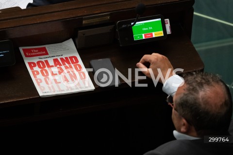  04.06.2025 WARSZAWA<br />
POSIEDZENIE SEJMU RP<br />
N/Z GLOS ZA GAZETA THE ECONOMIST<br />
FOT. MARCIN BANASZKIEWICZ/FOTONEWS  