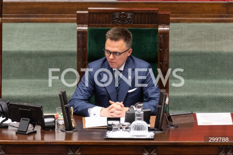  11.06.2025 WARSZAWA<br />
POSIEDZENIE SEJMU W WARSZAWIE<br />
GLOSOWANIE NAD WOTUM ZAUFANIA DLA RZADU<br />
N/Z SZYMON HOLOWNIA<br />
FOT. ANTONI BYSZEWSKI/FOTONEWS 