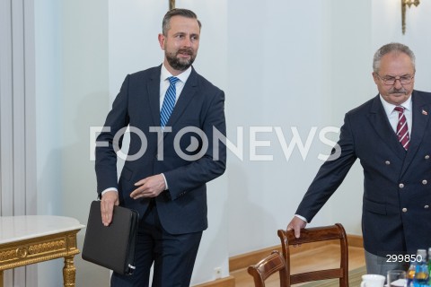  18.06.2025 WARSZAWA<br />
POSIEDZENIE RADY BEZPIECZENSTWA NARODOWEGO W PALACU PREZYDENCKIM W WARSZAWIE<br />
N/Z WLADYSLAW KOSINIAK - KAMYSZ MAREK JAKUBIAK<br />
FOT. ANTONI BYSZEWSKI/FOTONEWS 