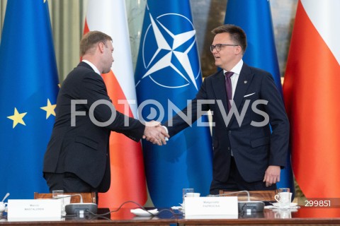  18.06.2025 WARSZAWA<br />
POSIEDZENIE RADY BEZPIECZENSTWA NARODOWEGO W PALACU PREZYDENCKIM W WARSZAWIE<br />
N/Z SZYMON HOLOWNIA MARCIN MASTALEREK<br />
FOT. ANTONI BYSZEWSKI/FOTONEWS 