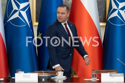  18.06.2025 WARSZAWA<br />
POSIEDZENIE RADY BEZPIECZENSTWA NARODOWEGO W PALACU PREZYDENCKIM W WARSZAWIE<br />
N/Z KAROL NAWROCKI<br />
FOT. ANTONI BYSZEWSKI/FOTONEWS 