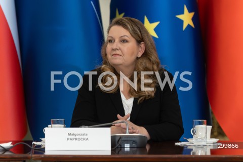  18.06.2025 WARSZAWA<br />
POSIEDZENIE RADY BEZPIECZENSTWA NARODOWEGO W PALACU PREZYDENCKIM W WARSZAWIE<br />
N/Z MALGORZATA PAPROCKA<br />
FOT. ANTONI BYSZEWSKI/FOTONEWS 