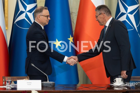  18.06.2025 WARSZAWA<br />
POSIEDZENIE RADY BEZPIECZENSTWA NARODOWEGO W PALACU PREZYDENCKIM W WARSZAWIE<br />
N/Z PREZYDENT ANDRZEJ DUDA<br />
FOT. ANTONI BYSZEWSKI/FOTONEWS 