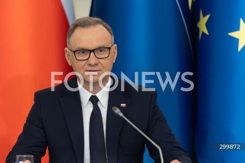  18.06.2025 WARSZAWA<br />
POSIEDZENIE RADY BEZPIECZENSTWA NARODOWEGO W PALACU PREZYDENCKIM W WARSZAWIE<br />
N/Z PREZYDENT ANDRZEJ DUDA<br />
FOT. ANTONI BYSZEWSKI/FOTONEWS 
