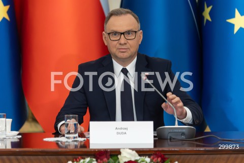  18.06.2025 WARSZAWA<br />
POSIEDZENIE RADY BEZPIECZENSTWA NARODOWEGO W PALACU PREZYDENCKIM W WARSZAWIE<br />
N/Z PREZYDENT ANDRZEJ DUDA<br />
FOT. ANTONI BYSZEWSKI/FOTONEWS 
