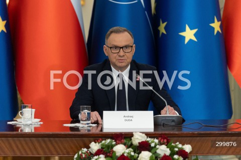  18.06.2025 WARSZAWA<br />
POSIEDZENIE RADY BEZPIECZENSTWA NARODOWEGO W PALACU PREZYDENCKIM W WARSZAWIE<br />
N/Z PREZYDENT ANDRZEJ DUDA<br />
FOT. ANTONI BYSZEWSKI/FOTONEWS 