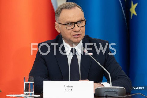  18.06.2025 WARSZAWA<br />
POSIEDZENIE RADY BEZPIECZENSTWA NARODOWEGO W PALACU PREZYDENCKIM W WARSZAWIE<br />
N/Z PREZYDENT ANDRZEJ DUDA<br />
FOT. ANTONI BYSZEWSKI/FOTONEWS 
