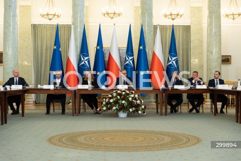  18.06.2025 WARSZAWA<br />
POSIEDZENIE RADY BEZPIECZENSTWA NARODOWEGO W PALACU PREZYDENCKIM W WARSZAWIE<br />
N/Z POSIEDZENIE SALA KOLUMNOWA<br />
FOT. ANTONI BYSZEWSKI/FOTONEWS 