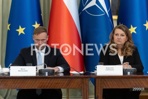  18.06.2025 WARSZAWA<br />
POSIEDZENIE RADY BEZPIECZENSTWA NARODOWEGO W PALACU PREZYDENCKIM W WARSZAWIE<br />
N/Z MARCIN MASTALEREK MALGORZATA PAPROCKA<br />
FOT. ANTONI BYSZEWSKI/FOTONEWS 