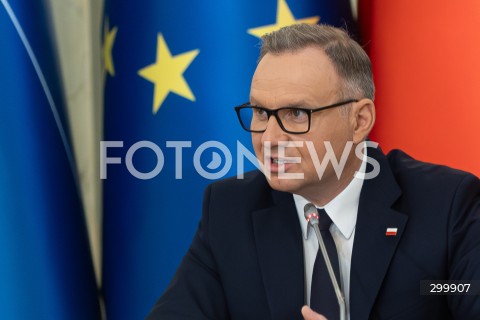  18.06.2025 WARSZAWA<br />
POSIEDZENIE RADY BEZPIECZENSTWA NARODOWEGO W PALACU PREZYDENCKIM W WARSZAWIE<br />
N/Z PREZYDENT ANDRZEJ DUDA<br />
FOT. ANTONI BYSZEWSKI/FOTONEWS 