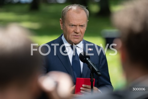  20.06.2025 WARSZAWA<br />
KONFERENCJA PRASOWA PREMIERA DONALDA TUSKA<br />
N/Z PREMIER DONALD TUSK<br />
FOT. MARCIN BANASZKIEWICZ/FOTONEWS  