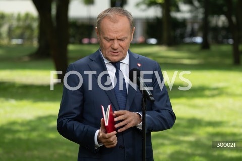  20.06.2025 WARSZAWA<br />
KONFERENCJA PRASOWA PREMIERA DONALDA TUSKA<br />
N/Z PREMIER DONALD TUSK<br />
FOT. MARCIN BANASZKIEWICZ/FOTONEWS  