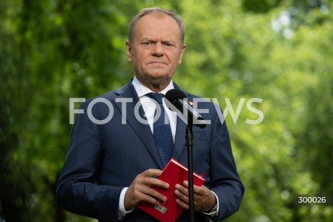  20.06.2025 WARSZAWA<br />
KONFERENCJA PRASOWA PREMIERA DONALDA TUSKA<br />
N/Z PREMIER DONALD TUSK<br />
FOT. MARCIN BANASZKIEWICZ/FOTONEWS  