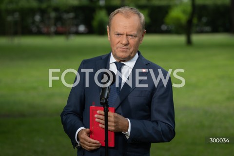  20.06.2025 WARSZAWA<br />
KONFERENCJA PRASOWA PREMIERA DONALDA TUSKA<br />
N/Z PREMIER DONALD TUSK<br />
FOT. MARCIN BANASZKIEWICZ/FOTONEWS  