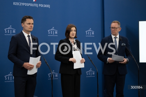  24.06.2025 WARSZAWA<br />
POSIEDZENIE SEJMU RP<br />
N/Z KRZYSZTOF CIECIORA ANNA GEMBICKA ROBERT TELUS<br />
FOT. MARCIN BANASZKIEWICZ/FOTONEWS  