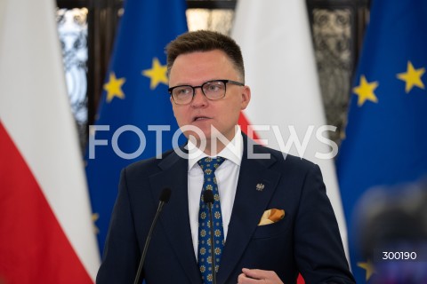  24.06.2025 WARSZAWA<br />
POSIEDZENIE SEJMU RP<br />
N/Z MARSZALEK SZYMON HOLOWNIA<br />
FOT. MARCIN BANASZKIEWICZ/FOTONEWS  