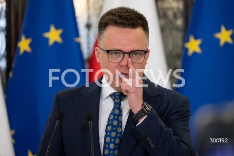  24.06.2025 WARSZAWA<br />
POSIEDZENIE SEJMU RP<br />
N/Z MARSZALEK SZYMON HOLOWNIA<br />
FOT. MARCIN BANASZKIEWICZ/FOTONEWS  