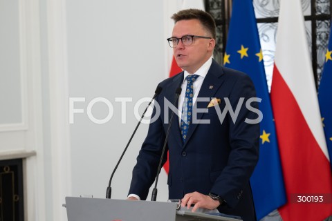  24.06.2025 WARSZAWA<br />
POSIEDZENIE SEJMU RP<br />
N/Z MARSZALEK SZYMON HOLOWNIA<br />
FOT. MARCIN BANASZKIEWICZ/FOTONEWS  