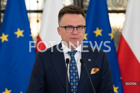 24.06.2025 WARSZAWA<br />
POSIEDZENIE SEJMU RP<br />
N/Z MARSZALEK SZYMON HOLOWNIA<br />
FOT. MARCIN BANASZKIEWICZ/FOTONEWS  
