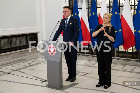  24.06.2025 WARSZAWA<br />
POSIEDZENIE SEJMU RP<br />
N/Z MARSZALEK SZYMON HOLOWNIA<br />
FOT. MARCIN BANASZKIEWICZ/FOTONEWS  