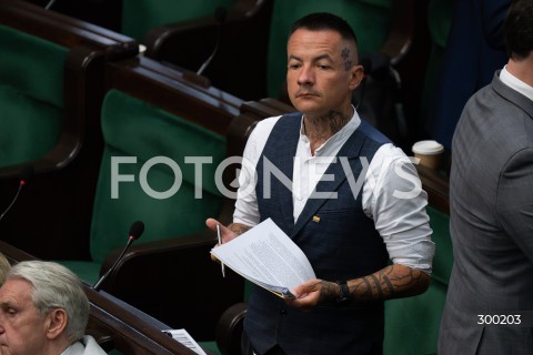  24.06.2025 WARSZAWA<br />
POSIEDZENIE SEJMU RP<br />
N/Z MARCIN JOZEFACIUK<br />
FOT. MARCIN BANASZKIEWICZ/FOTONEWS  