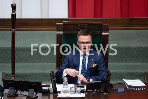  24.06.2025 WARSZAWA<br />
POSIEDZENIE SEJMU RP<br />
N/Z MARSZALEK SZYMON HOLOWNIA<br />
FOT. MARCIN BANASZKIEWICZ/FOTONEWS  