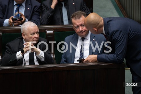  24.06.2025 WARSZAWA<br />
POSIEDZENIE SEJMU RP<br />
N/Z DARIUSZ MATECKI JAROSLAW KACZYNSKI MARIUSZ BLASZCZAK<br />
FOT. MARCIN BANASZKIEWICZ/FOTONEWS  