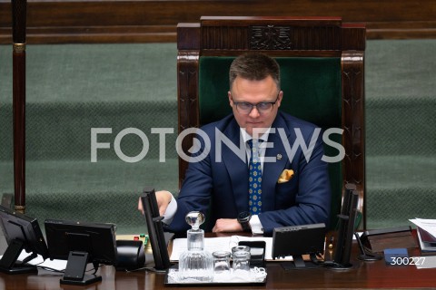  24.06.2025 WARSZAWA<br />
POSIEDZENIE SEJMU RP<br />
N/Z MARSZALEK SZYMON HOLOWNIA<br />
FOT. MARCIN BANASZKIEWICZ/FOTONEWS  
