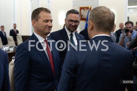  24.06.2025 WARSZAWA<br />
POSIEDZENIE RADY MINISTROW<br />
N/Z PREMIER DONALD TUSK SLAWOMIR NITRAS<br />
FOT. MARCIN BANASZKIEWICZ/FOTONEWS  