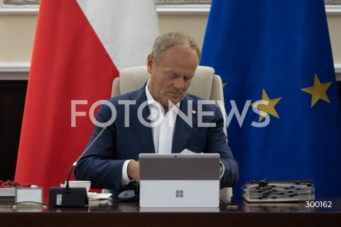  24.06.2025 WARSZAWA<br />
POSIEDZENIE RADY MINISTROW<br />
N/Z PREMIER DONALD TUSK<br />
FOT. MARCIN BANASZKIEWICZ/FOTONEWS  