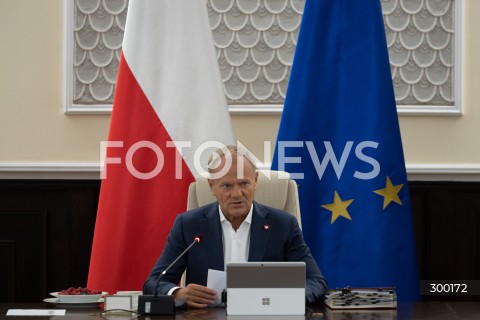  24.06.2025 WARSZAWA<br />
POSIEDZENIE RADY MINISTROW<br />
N/Z PREMIER DONALD TUSK<br />
FOT. MARCIN BANASZKIEWICZ/FOTONEWS  