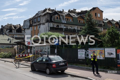  04.07.2025 ZABKI<br />
POZAR BUDYNKU MIESZKALNEGO<br />
N/Z BUDYNEK PO POZARZE<br />
FOT. MARCIN BANASZKIEWICZ / FOTONEWS  