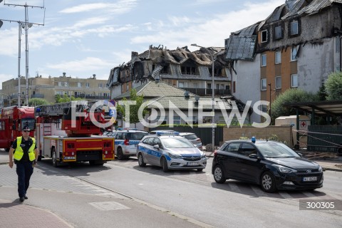  04.07.2025 ZABKI<br />
POZAR BUDYNKU MIESZKALNEGO<br />
N/Z BUDYNEK PO POZARZE<br />
FOT. MARCIN BANASZKIEWICZ / FOTONEWS  