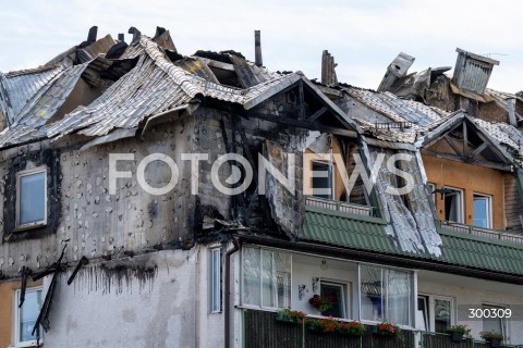  04.07.2025 ZABKI<br />
POZAR BUDYNKU MIESZKALNEGO<br />
N/Z BUDYNEK PO POZARZE<br />
FOT. MARCIN BANASZKIEWICZ / FOTONEWS  