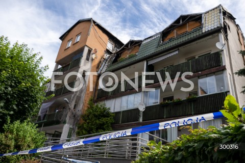  04.07.2025 ZABKI<br />
POZAR BUDYNKU MIESZKALNEGO<br />
N/Z BUDYNEK PO POZARZE<br />
FOT. MARCIN BANASZKIEWICZ / FOTONEWS  