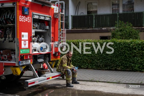  04.07.2025 ZABKI<br />
POZAR BUDYNKU MIESZKALNEGO<br />
N/Z STRAZ POZARNA PSP<br />
FOT. MARCIN BANASZKIEWICZ / FOTONEWS  