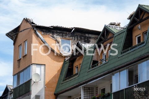  04.07.2025 ZABKI<br />
POZAR BUDYNKU MIESZKALNEGO<br />
N/Z BUDYNEK PO POZARZE<br />
FOT. MARCIN BANASZKIEWICZ / FOTONEWS  