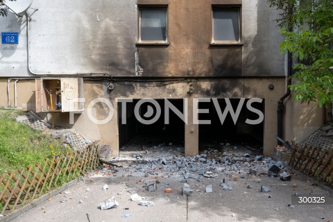  04.07.2025 ZABKI<br />
POZAR BUDYNKU MIESZKALNEGO<br />
N/Z BUDYNEK PO POZARZE<br />
FOT. MARCIN BANASZKIEWICZ / FOTONEWS  